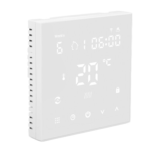 Floor Heating Controller, Touchscreen Digital Thermostat With Smart Wifi Compatibility, Voice-Controlled Heating System, Programmable Temperature 2