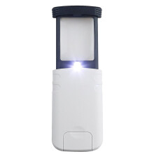 Portable 4X Magnifier with LED Lights Foldable Pocket Microscope for Detailed Viewing