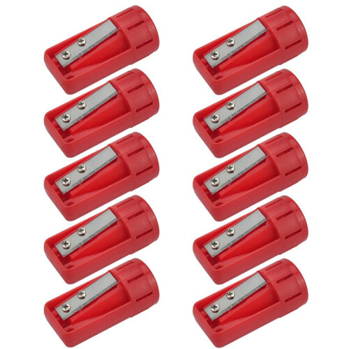 Carpenter'S Pencil Sharpener Red Single Hole Pencil Sharpener Plastic Pencil Sharpener Wood Pencil Sharpener 1