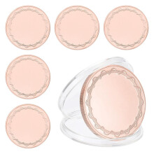6 Stück Münzrohlinge zum Gravieren, 40 mm Münzrohlinge Lasergravur-Rohlinge Individuelle Challenge-Coins Poliertes Metall Roségold