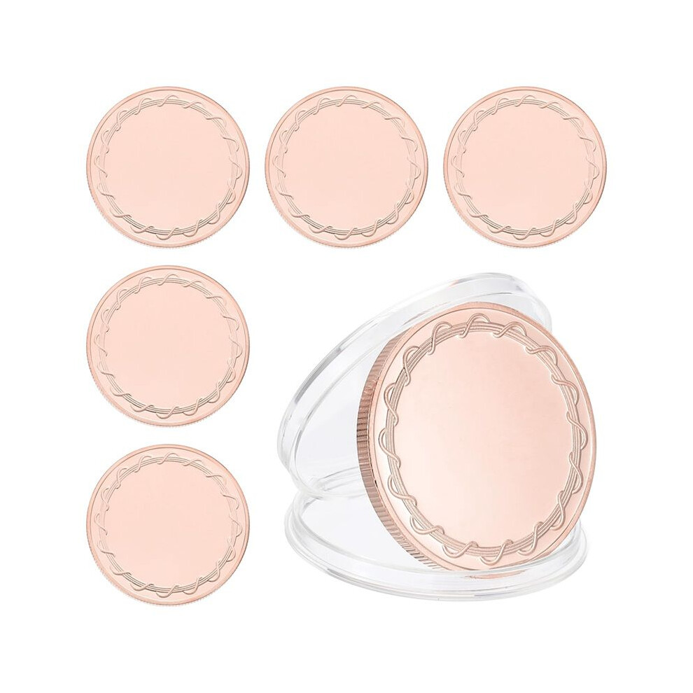 6Pcs Blank Coins For Engraving, 40Mm Coin Blanks Laser-Engraving Blanks Custom Challenge-Coins Polished Metal Rose Gold 6032204899672