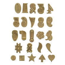 Ensemble de 24 Lettres Majuscules à Chaud pour le Marquage et la Personnalisation Du Bois