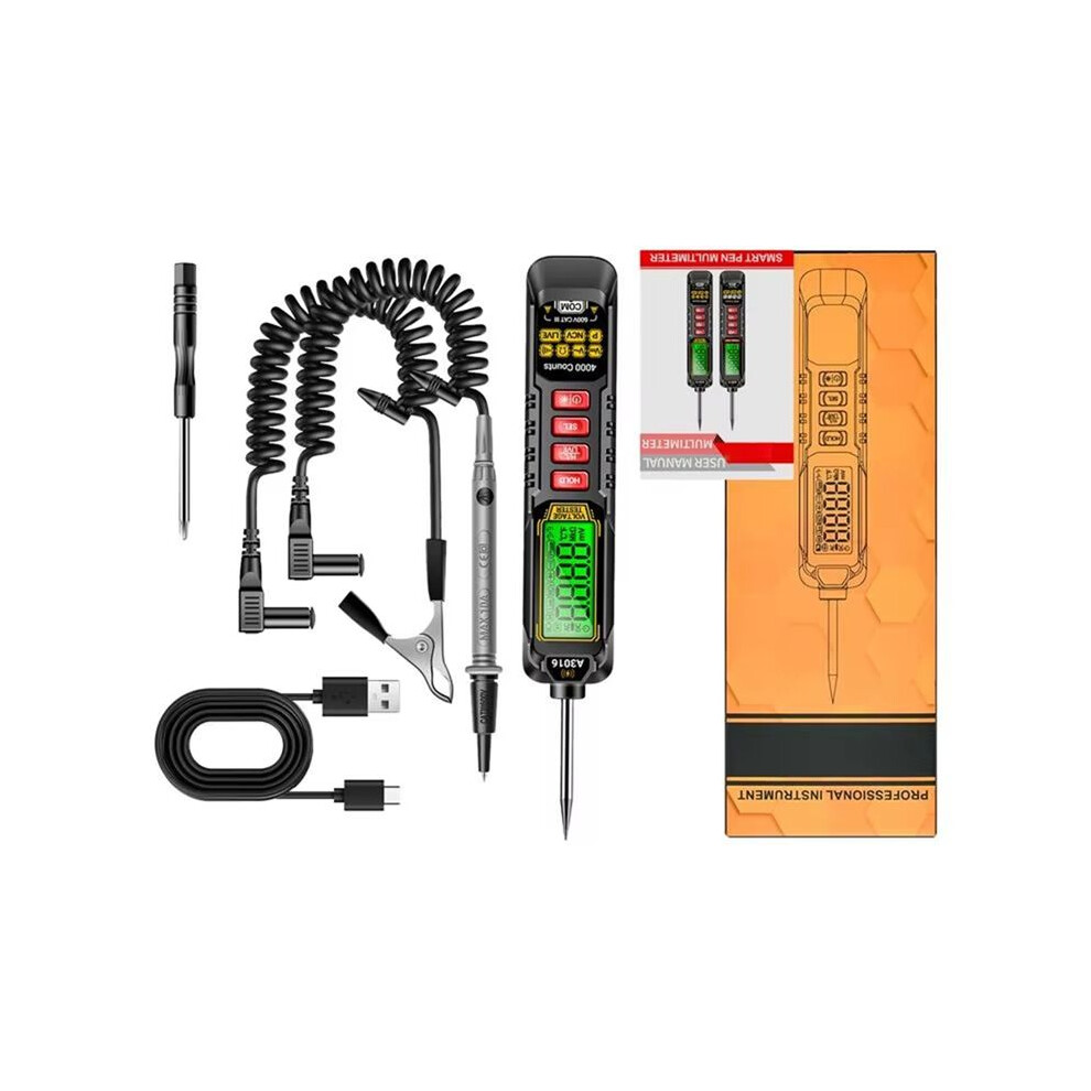 Pen Type Multimeter Voltmeter 4000-Count Pen Type Detector Voltage Detector Electrical Tester Meter Continuity Tester 4711115005946