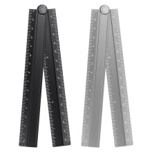 2pcs 30cm Folding Straight Rulers, Aluminum Alloy Metric Protractor for Office and Art