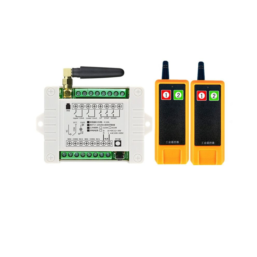 433Mhz Industrial Wireless Remote Control 12V/24V/36V, 2Ch Rf Receiver 6032788400172