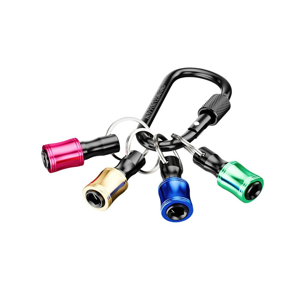 4Pcs Colorful 1/4 Hexagonal Handle Bit Conversion Rod Keychain Type Hexagonal Bit Storage Quick Connect Rod 6032204884180