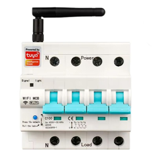 4P Tuya App Wifi Circuit Breaker Interruptor  Life Timer Voice Remote Control Automatic Intelligent 1