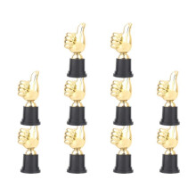 10 Stuks Duimen Trofee Plastic Gouden Trofeeën Aanmoediging Overwinnings Trofeeën Prijsprijzen voor Thuis Bureaublad Decor
