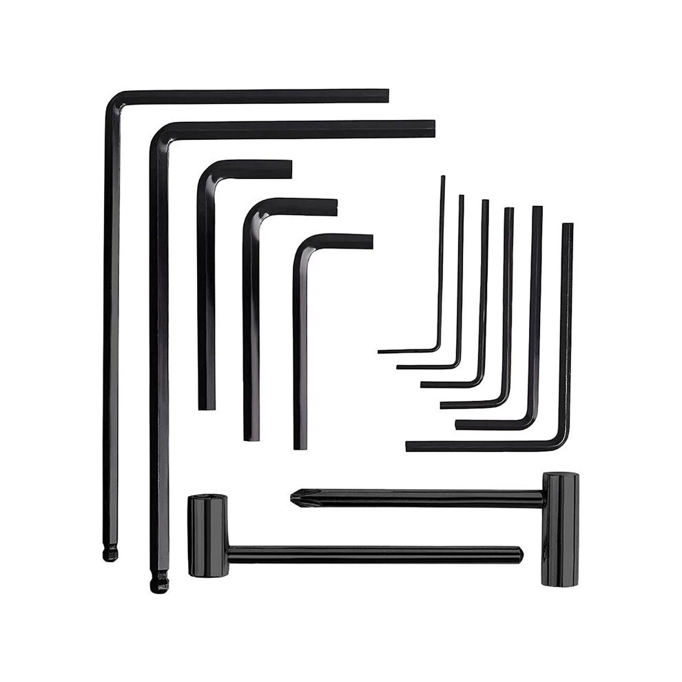 13Pcs L Shaped Hex Hexagon Key Hex Guitar Neck Truss Rod Adjustment Wrench Screwdriver Tool Kit For Beginners 6031075355003