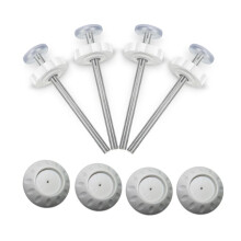 Baby Gate Extender Kit 4-Pack Muurbeschermers en M8-Draadspindelstangen voor Drukpoorten Zonder Boren, Muurveiligheid