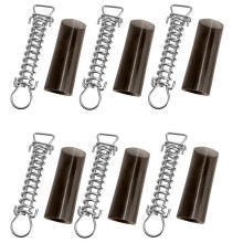 6er-Pack Pool-Winterabdeckungsfedern mit Pool-Federschutzabdeckung mit Stopper-D-Ring und Vinyl-Federhülsen