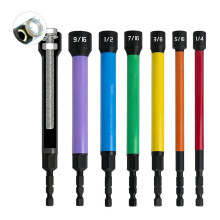 6-Teiliges Hohlwellen-Steckschlüssel-Set, Magnetisches Steckschlüssel-Set, Hohlwellen-Steckschlüssel-Set, SAE, Farbcodiert, Sechskantgrößen