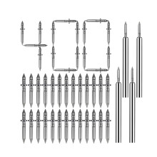 400 Pcs Double Headed Nails and Invisible Screws Double- Skirting Thread Seamless Nails for Baseboard