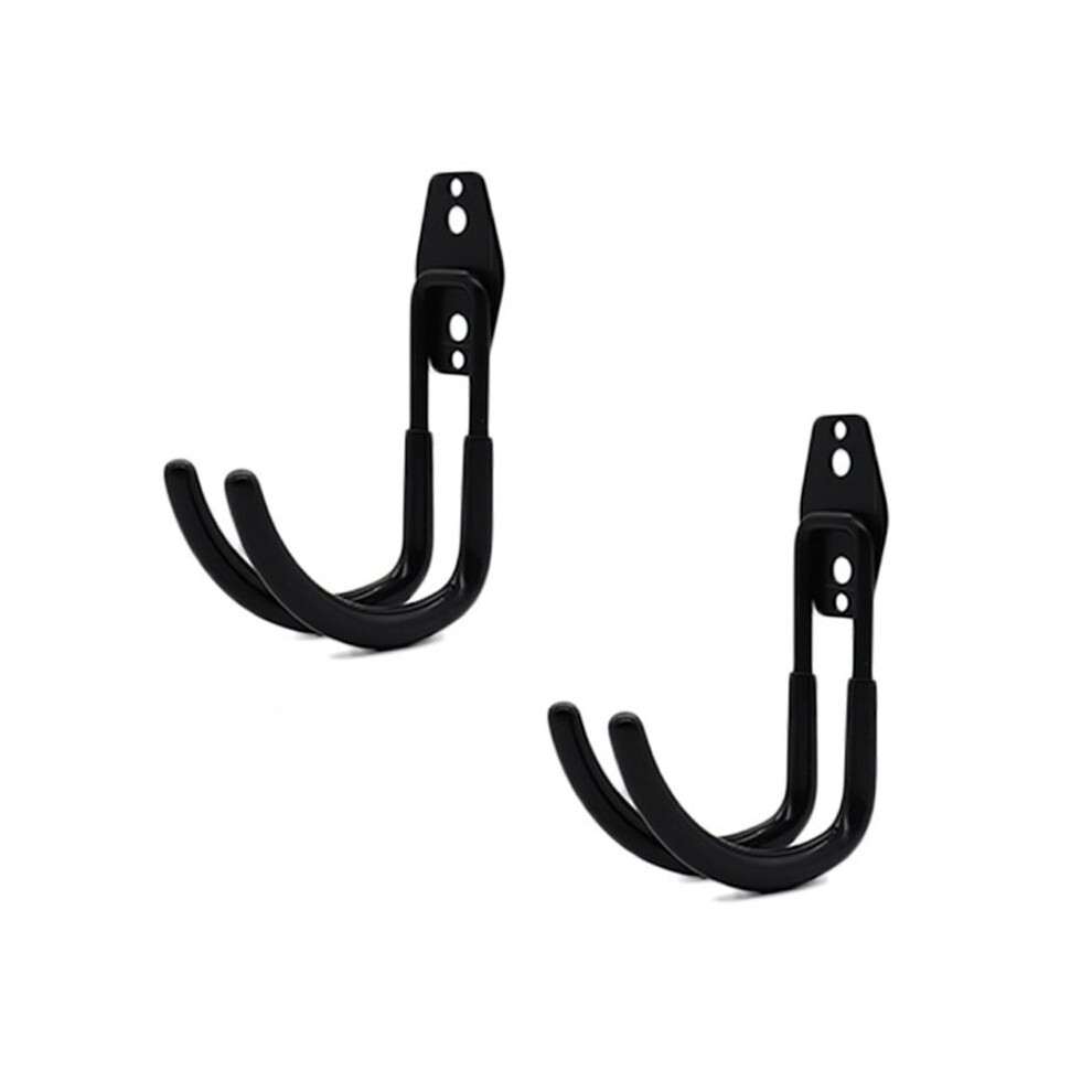 2 Wall-Mounted Composite Pulley With Wall-Mounted Bow Frames Storage And Display Equipment Metal Hooks Black 4713096261243