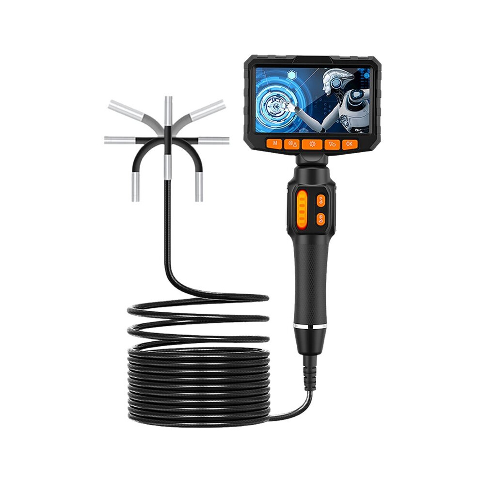 360 4.3 Inch Two-Way Rotary Articulating Endoscope Camera Hd 1080P 3.9Mm Car Inspection Borescope Industrial Endoscope 4711095323368