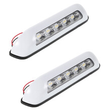 2Pcs White PP Rv Exterior Lights Waterproof Stable Voltage Outdoor