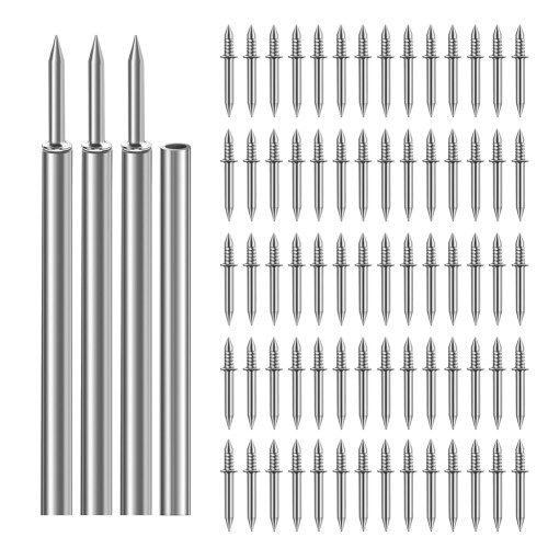 400pcs Double  Skirting Nails with 4 Tools - Invisible Seamless Baseboard Screws for Solid Wood Trim