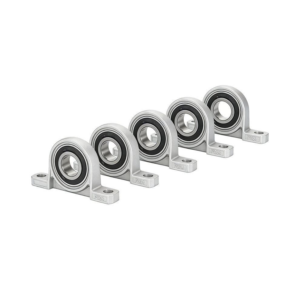 Pillow Block Bearing Zinc Alloy Metal 20Mm Inner Diameter Bearing Housing 5 Pcs For Industrial Equipment 6033566133817