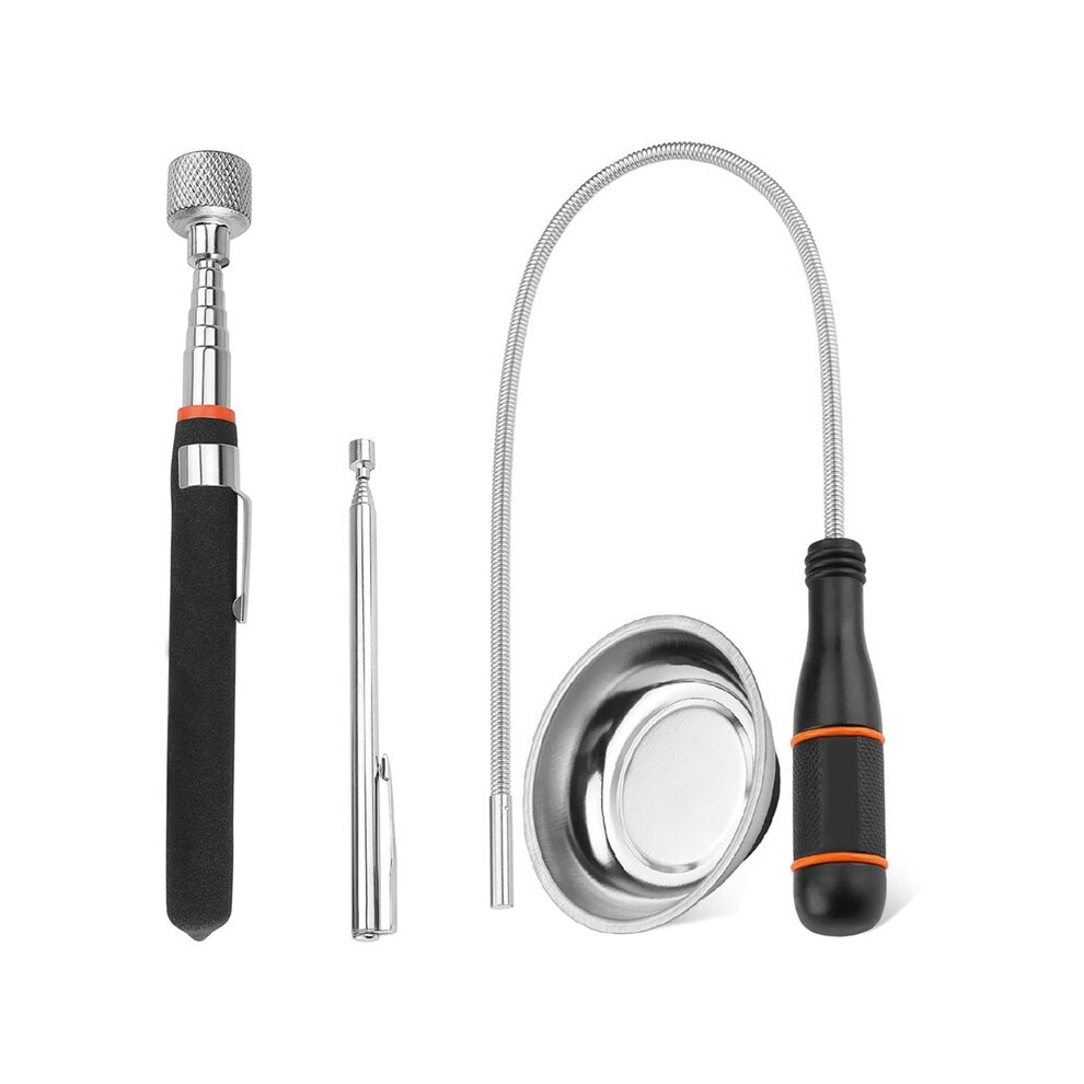 4-Piece Telescoping Magnetic Pickup Tools Set, Extendable & Flexible Bendable Spring Magnet Sticks For Metal Retrieval 4711420053519