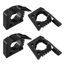 4 Pack Release Clamp Mounts Adjustable Shovel Clamp Mount Tool Handle Holders for 1-1/4" to 1-3/4" Diameter or Any Wall