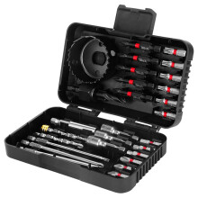 Magnetic Nut Driver Set 27PCS, PH2 Impact Driver Bit Set, Deep Nut Drivers for Impact Drill,Extension Rod, Hole Opener