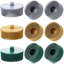 6 Packs 2 Inch Bristle Discs Grit 50/80/120 for Grinding and Polishing for Metal Compatible with Drill and Rotary Tools