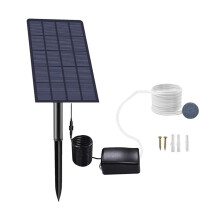 Solar Pond Aerator, Aquarium Oxygen Aerator Air Pump Fishing Aerator with Pipe Air Stone