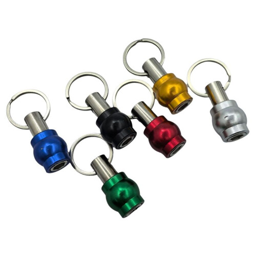 6pcs Keychain Quick Change Connecting Rod 1/4 Hexagonal Handle Screwdriver Quick Release Sleeve Conversion Rod