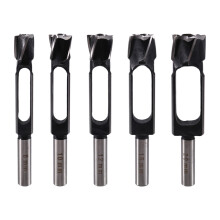 5Pcs 8-20mm Woodworking Drill Bit High Speed Steel Round Bar Cutter Round Wood Tenon Drill Bit Sleeve Hole Drill