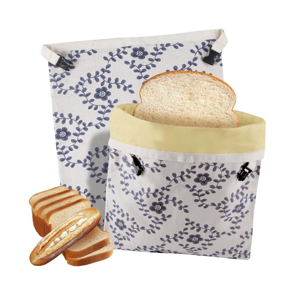 2Pack Reusable Beeswax Bread Bag,Large Linen Sourdough Bread Bags,Freshness Can Be Refrigerated Storage Sourdough Bags 6033435863166
