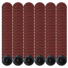 100 Disques Ponçage 5 cm (2 Po) Grain 80 Changement Rapide pour Meuleuse Droite,pour Préparation Extérieure,le Décapage,le Ponçage Finition et
