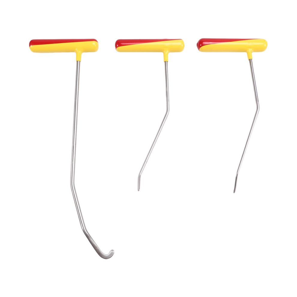 Car Dent Repair Rods Dent Remover Hook Tool Stainless Steel Repair Tool Car Automotive Body Dent Repairing Rod 3 Pieces 4712552866596
