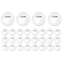 28 Botones con Foto de 3 Pulgadas, Botones Transparentes A Granel para Fotos, Botones en Personalizados, Kit para Hacer Botones Acrílicos