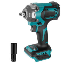 1200N.M Brushless Electric Impact Wrench Cordless Screwdriver Car Repair Power Tool with Socket for Battery A