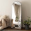 Arched Floor Mirror with Stand Black 65.1 x 25 Inches 5
