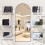Arched Floor Mirror with Stand Black 65.1 x 25 Inches 6