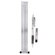 Ultra Precision Marking Ruler, Stainless Steel Metric Version Woodworking Scribing Ruler Gauging High Precision T Square