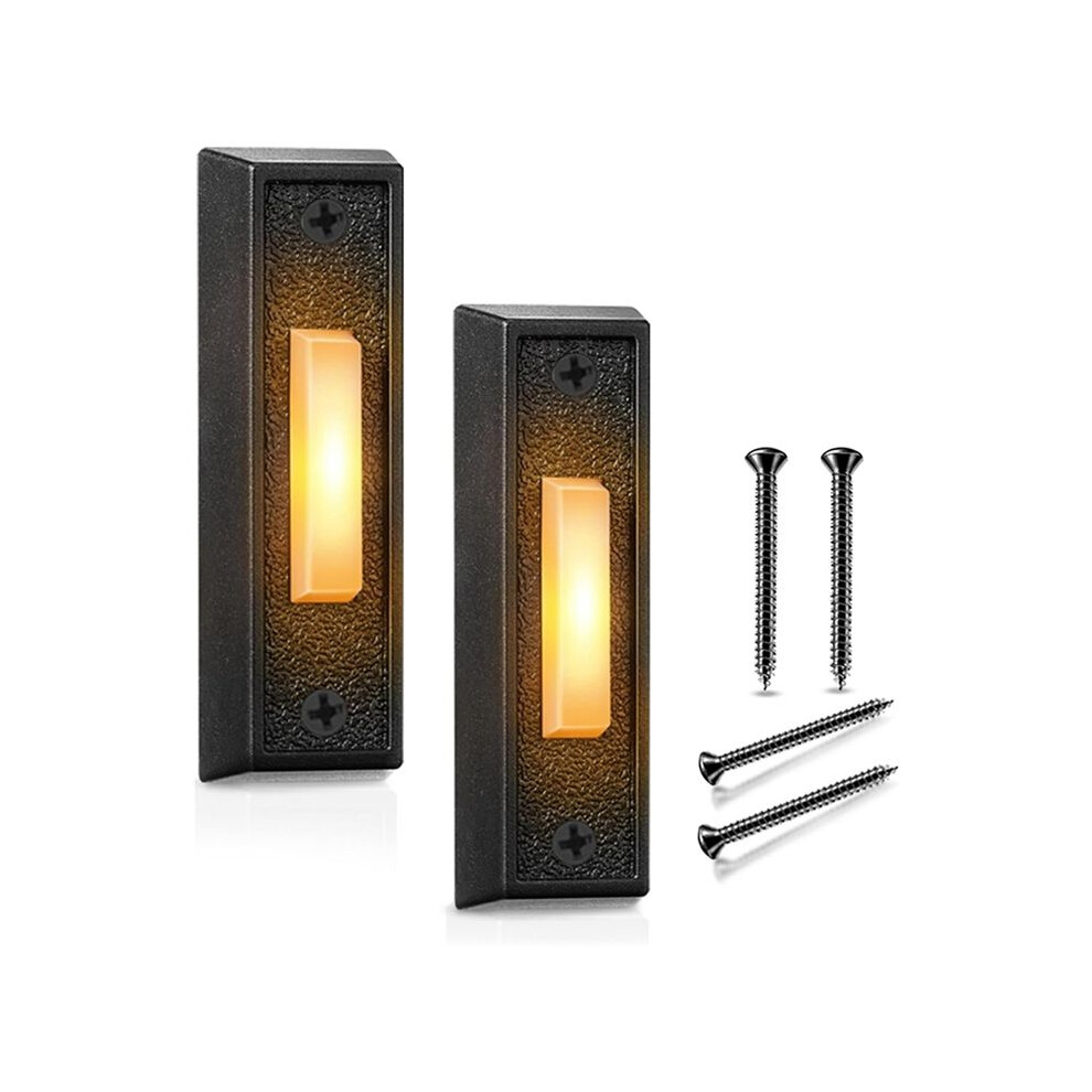 2 Pieces Illuminated Doorbell Button, Doorbell Button, Wall Mounted Garage Door With Led Lights 6032483760915