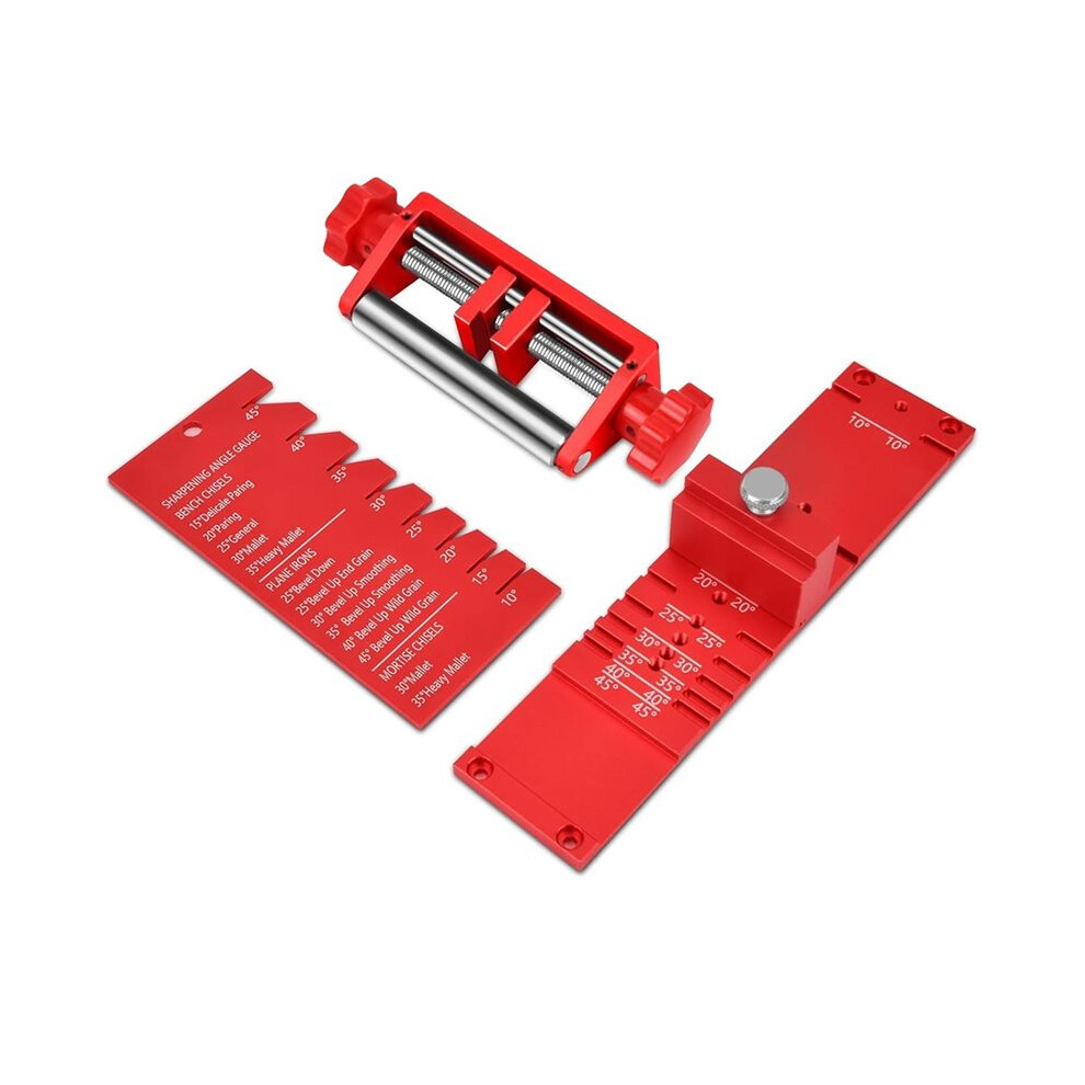 Chisel Sharpening Jig Kit For Woodworking, Adjustable 0.1" To 2.8" Width With Angle Gauge From 10 To 45 6032819473410