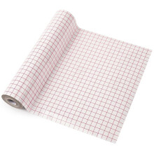 Transparentes Vinyl-Transferpapierband auf Rolle, Rotes Ausrichtungsraster, Transparent, Transferpapier für Silhouette Cameo (12 Zoll X 50 Fuß)