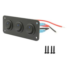 3 Gang Universal Toggle Panel USB Car Boat Marine RV Truck LED Styling Accessories Marine Rocker