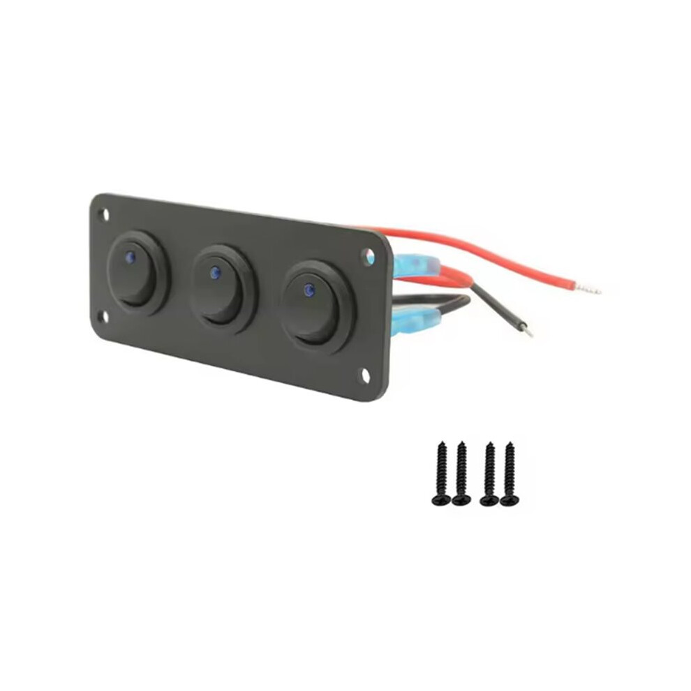 3 Gang Universal Toggle Panel Usb Car Boat Marine Rv Truck Led Styling Accessories Marine Rocker 6031244171151