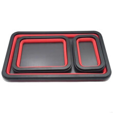 Bandeja Magnética Plegable de Silicona de 3 Piezas, Recipiente para Tornillos, Caja de Almacenamiento de Herramientas para Fontaneros y Carpinteros.