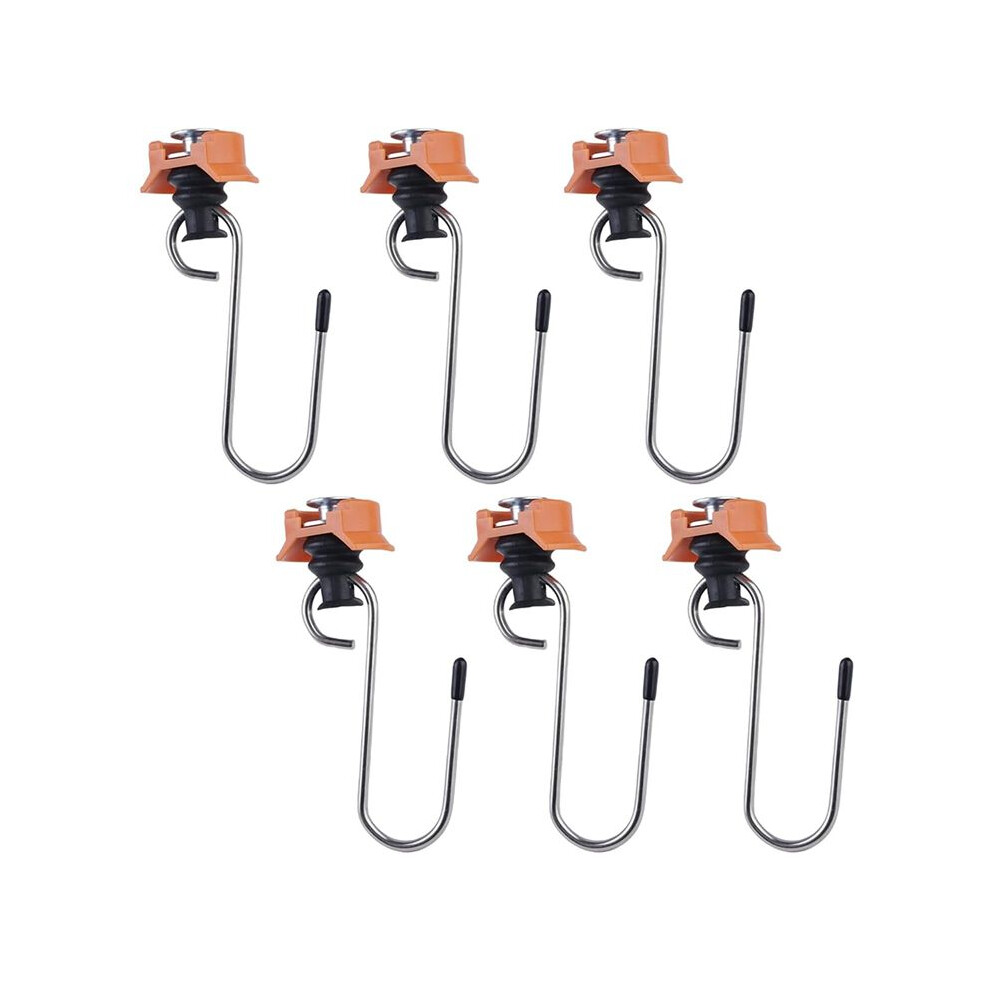 6Pack Motorhomes, Trucks Metal Hooks For Airline Rails Tracks Fittings, Easy Install Cargo Securing Hauling Accessory 6031090181670