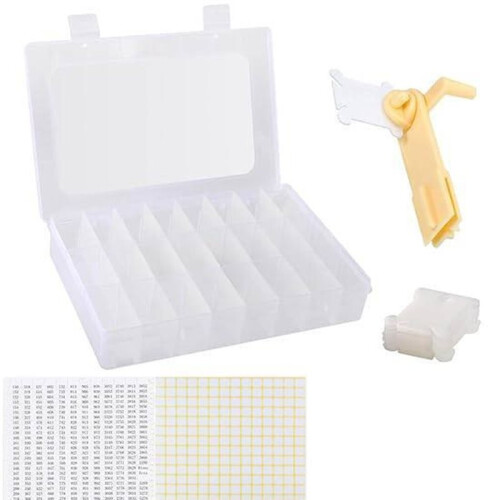 Embroidery Floss Organizer,  Stitch Thread Storage Box Tools - for  DIY Embroidery Sewing Storage, Winding
