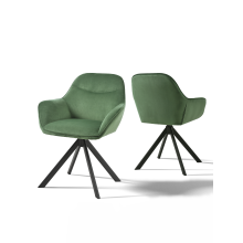 (Forest Green, Set of 2) Goeurvant Swivel Dining Chairs