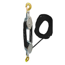 Rope Pulley Block Zinc Alloy Hook Handheld Crane Heavy Duty Polyethylene Rope Pulley Hoist Manual Lifting Device 20m-4W