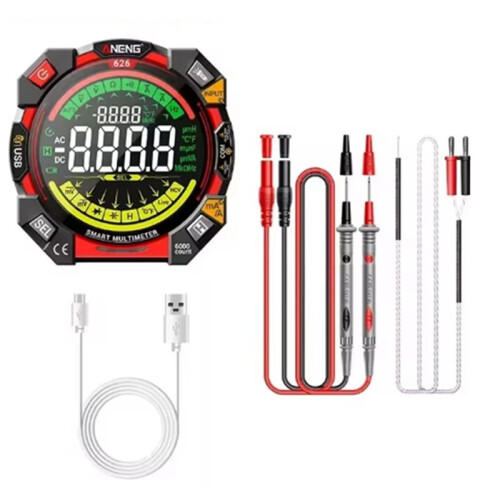 ANENG 626 Multitester 600V Voltage Test 6000 Counts Multimeter Portable Ohmmer Current Meter Rechargable USB Detector Tools