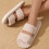 Pantofole da donna Willtoo con capelli ricci e design color caramella per uso interno, morbide e comode per la casa 4