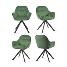 (Forest Green, Set of 4) GOEURVANT Swivel Dining Chairs